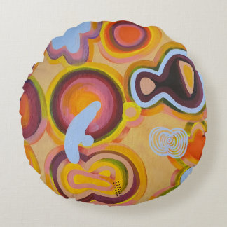 gele klok rond kussen