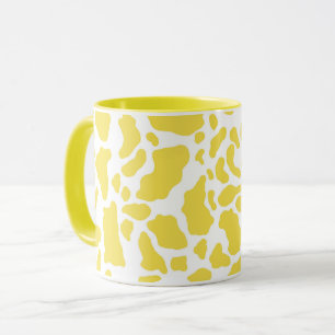 Gele Koe spots Animal Print Patroon Mok