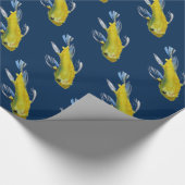 Gele koi Japanse karper waterverf Cadeaupapier (Hoek)