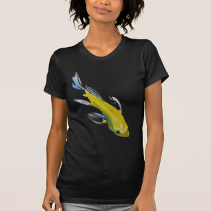Gele koi Japanse karper waterverf T-shirt