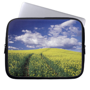Gele koolzaad in Whitman County, staat Washington Laptop Sleeve