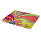 Gele koraal fractal kunst snijplank (Hoek)