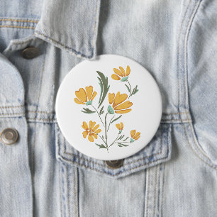 Gele kosmos met eenvoudige schoonheid ronde button 4,0 cm