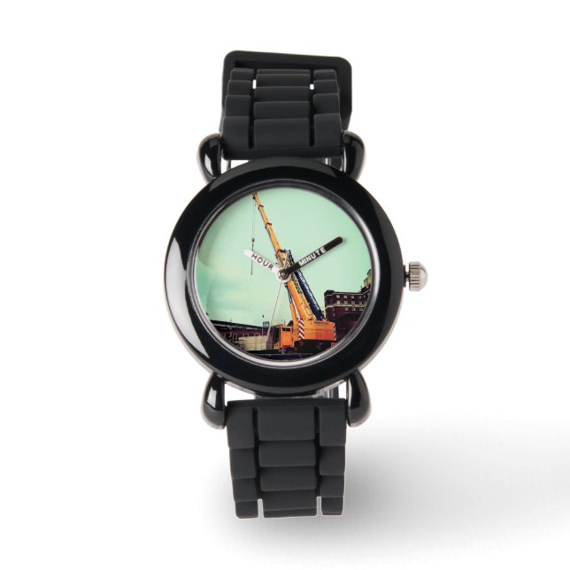 Gele kraan horloge (Voorkant)