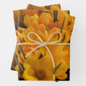 Gele krokussen - Happy Floral Heralds of Spring Inpakpapier Vel (In situ)