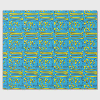 Gele kronkels cadeaupapier