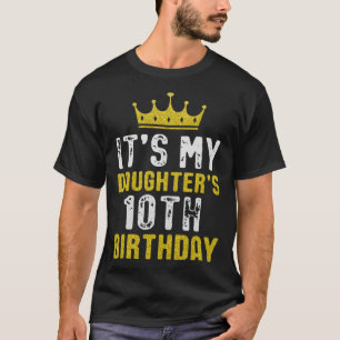 Gele kroon 11e dag voor dochter van mama vader t-shirt