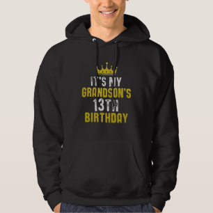 Gele Kroon 13e Verjaardag Voor Kleinzoon Van Oma e Hoodie