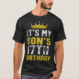Gele Kroon 17e Dag Voor Zoon Van Mam Pap T-shirt