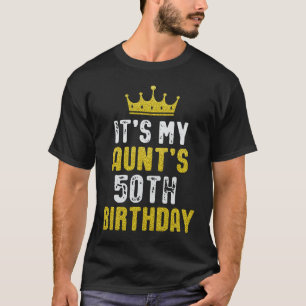 Gele kroon 50e dag voor tante van Niece Nephew T-shirt