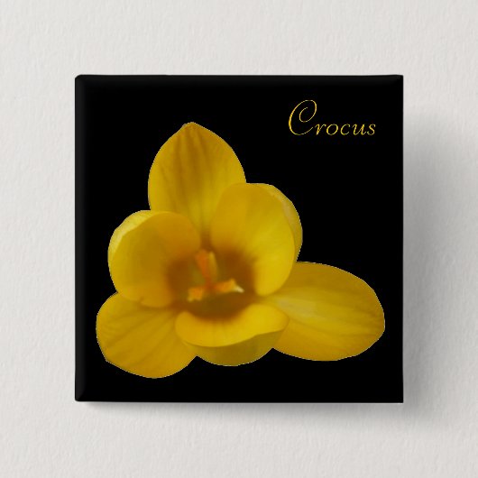 gele kroonbloem Button (Voorkant)