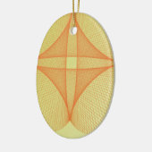 gele kruis keramisch ornament (Links)