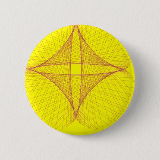 gele kruis ronde button 5,7 cm (Voorkant)