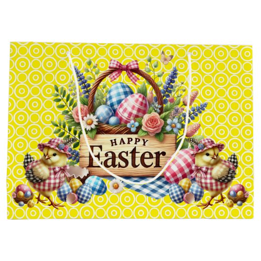 Gele kuikens Pasen Groot Cadeauzakje (Achterkant)