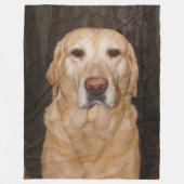Gele lab Fleece Blanket (Voorkant)