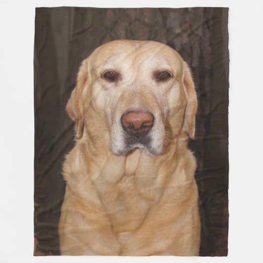 Gele lab Fleece Blanket Deken (Voorkant)