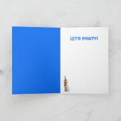 Gele lab-hond en beenderdaagse Cake Kaart (Binnen)