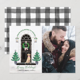 Gele Lab Labrador Retriever Vakantie Fotokaart Kaart