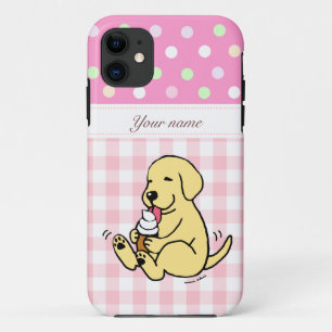 Gele Lab likt ijsjes Cartoon iPhone 11 Hoesje