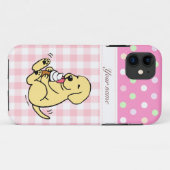 Gele Lab likt ijsjes Cartoon Case-Mate iPhone Case (Achterkant (horizontaal))