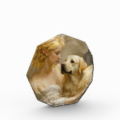 Gele Lab met Engel Aangepaste Herdenking Fotoblokken (Links)