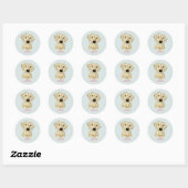 Gele Lab waterverfschildering Ronde Sticker (Vel)