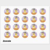Gele lab Witch Ronde Sticker (Vel)