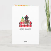 Gele Lab & Zwart Lab Verjaardag Kaart (Achterkant)