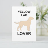 gele labliefhebber bedankkaart (Staand voorkant)