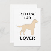 gele labliefhebber bedankkaart (Voorkant / Achterkant)