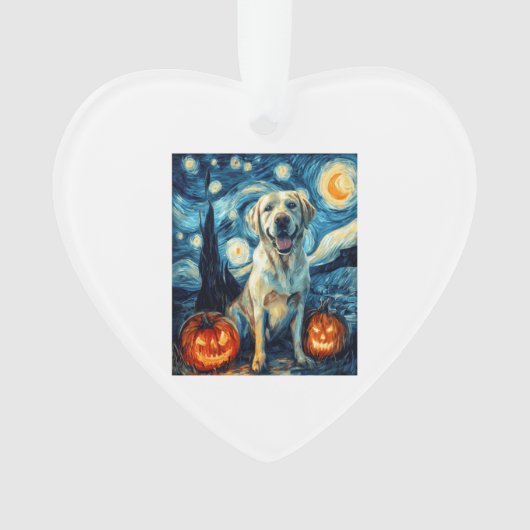 Gele Labrador (1) Ornament (voorkant)