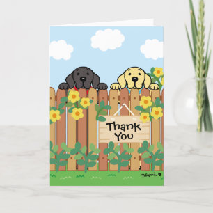Gele Labrador Black Labrador Dank u Kaart