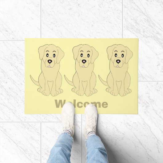 Gele Labrador Dog Design Deurmat (Binnen)