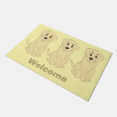 Gele Labrador Dog Design Deurmat (Schuin)