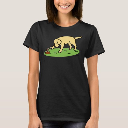 Gele labrador en Mole Friend T-shirt (Voorkant)