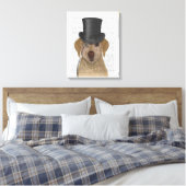 Gele labrador, Formele hond en Pet Canvas Afdruk (Insitu (Slaapkamer))