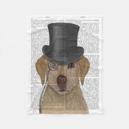 Gele labrador, Formele hond en Pet Fleece Deken (Voorkant)
