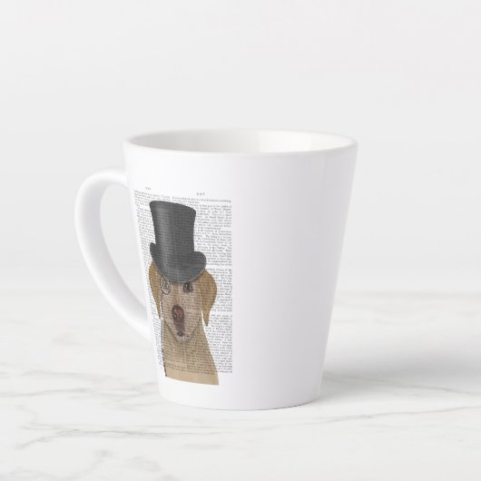Gele labrador, Formele hond en Pet Latte Mok (Linkerhoek)