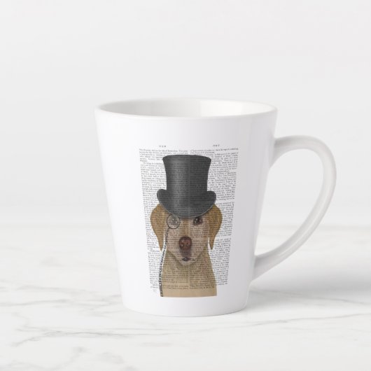 Gele labrador, Formele hond en Pet Latte Mok (Rechts)