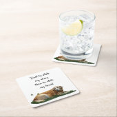 Gele labrador gemengd Onderzetter van gebrouwpapie (Insitu)