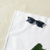 Gele labrador gemengd ras hond strandlaken (In situ)