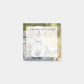 gele labrador introduceert op bank post-it® notes (Voorkant)