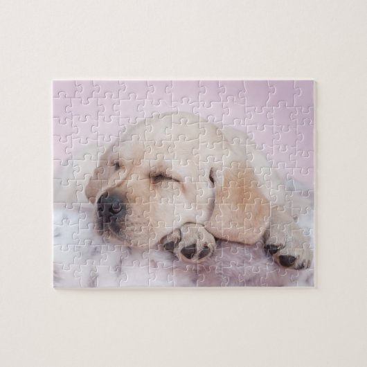 Gele labrador-kapper legpuzzel (Horizontaal)