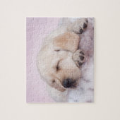 Gele labrador-kapper legpuzzel (Verticaal)