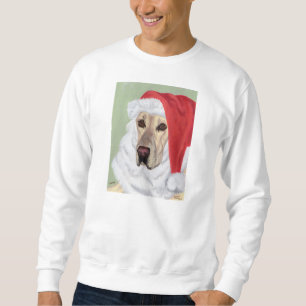 Gele Labrador Kerstmis Santa Sweatshirt