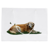 Gele labrador Mixed Breed Dog Gift Bag Groot Cadeauzakje (Achterkant)
