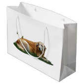 Gele labrador Mixed Breed Dog Gift Bag Groot Cadeauzakje (Achterkant Gekanteld)
