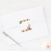 Gele Labrador Puppy & Santa Hat Kerstmis Vierkante Sticker (Envelop)