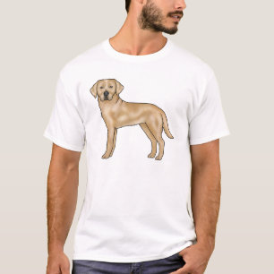 Gele Labrador Retriever Cartoon Lab Hond Kunst T-shirt