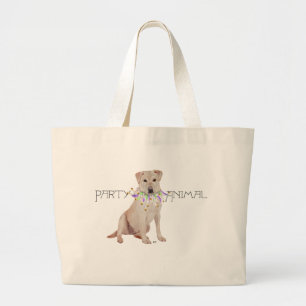 Gele Labrador Retriever Feest Grote Tote Bag